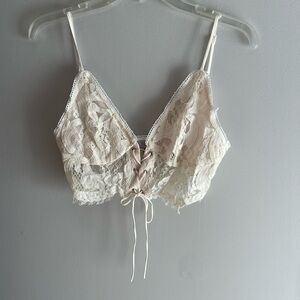 Lace Bralette Top in Cream